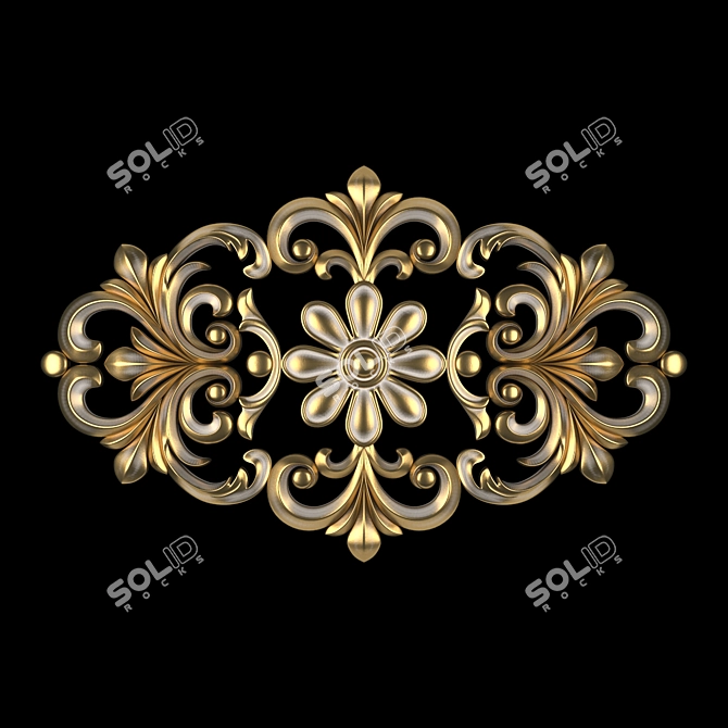 Elegant Ornament 12 Vray Model 3D model image 1