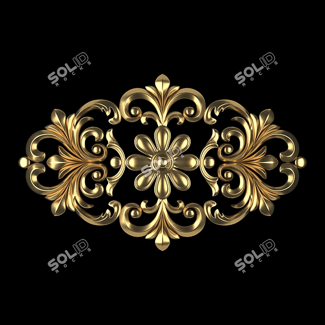 Elegant Ornament 12 Vray Model 3D model image 2