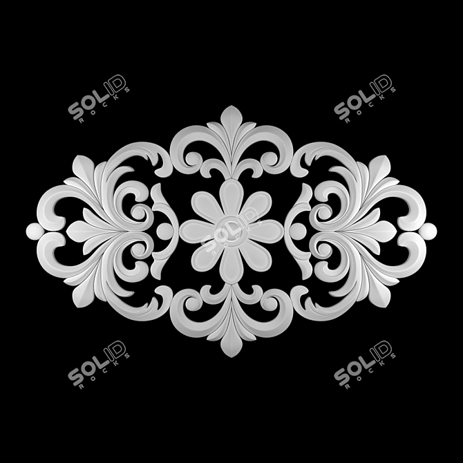 Elegant Ornament 12 Vray Model 3D model image 3