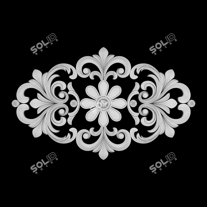 Elegant Ornament 12 Vray Model 3D model image 4