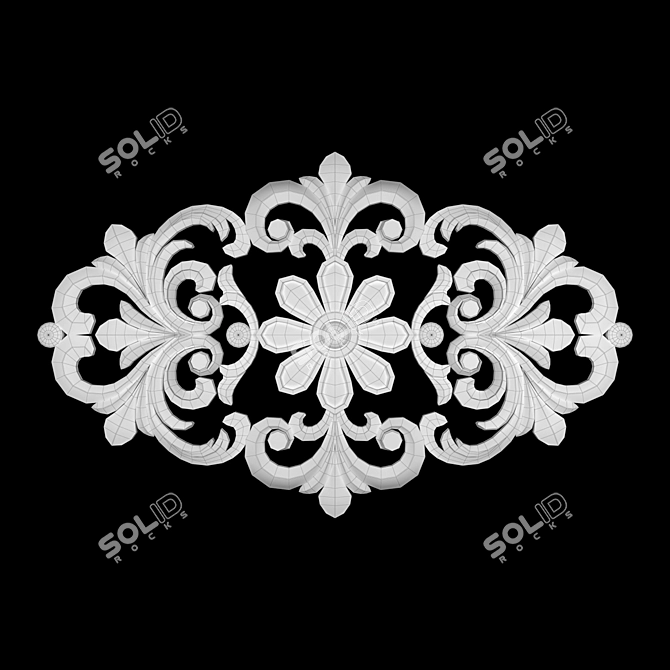 Elegant Ornament 12 Vray Model 3D model image 5