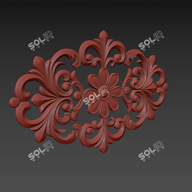 Elegant Ornament 12 Vray Model 3D model image 6