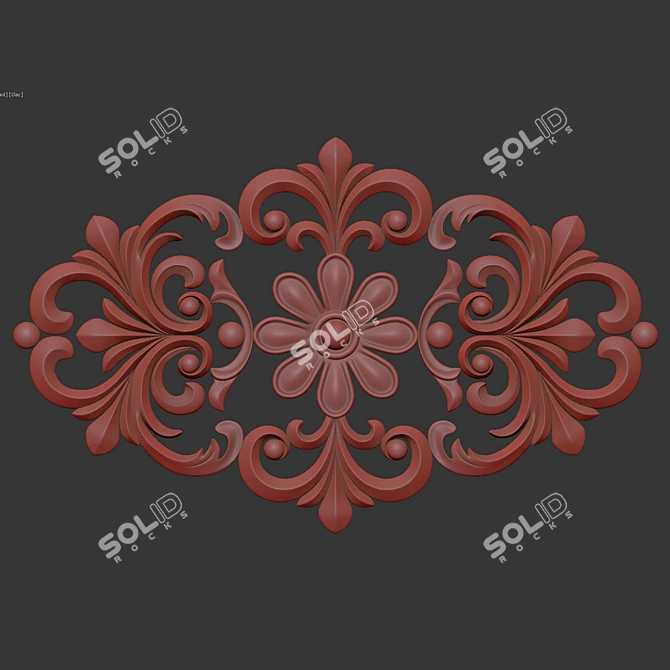 Elegant Ornament 12 Vray Model 3D model image 7