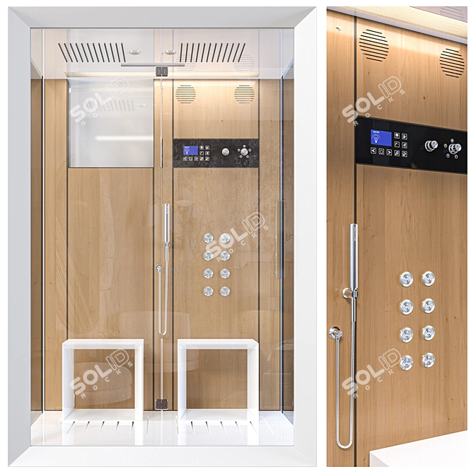 
Luxury Spa Shower Cabin 3D model image 3