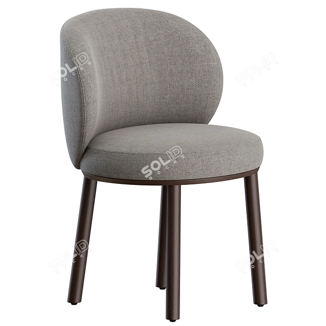 Sleek Ovata Dining Chair Wendelbo 3D model image 1