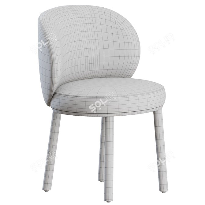 Sleek Ovata Dining Chair Wendelbo 3D model image 3