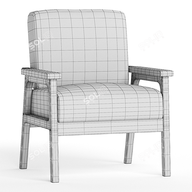 Boltz Stylish Wide Armchair 2022 3D model image 4