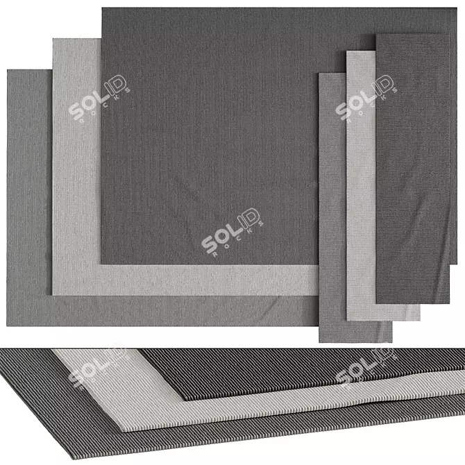 Modern Rug & Runner Set 3D model image 1