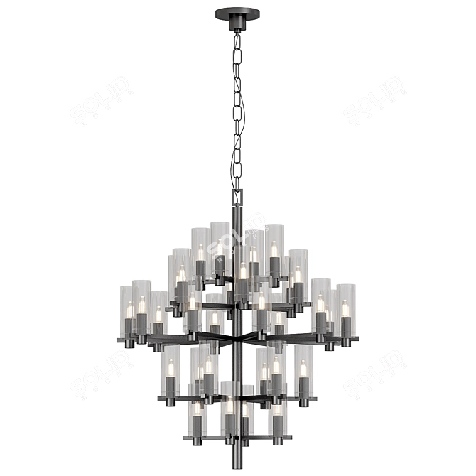 Elegant Sonnet Chandelier Beauty 3D model image 1