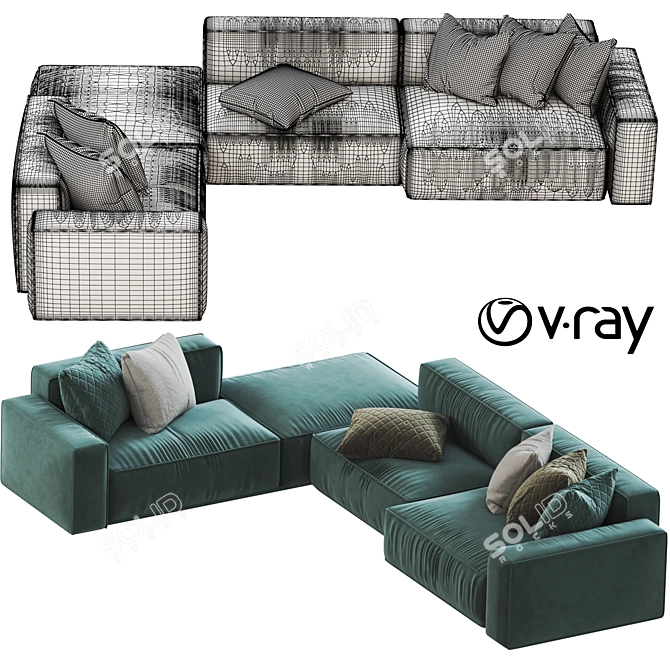  Contemporary Modular MARECHIARO Sofa 3D model image 6