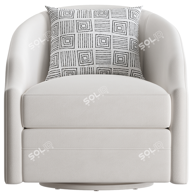 Sleek Swivel Gustav Chair 3D model image 3