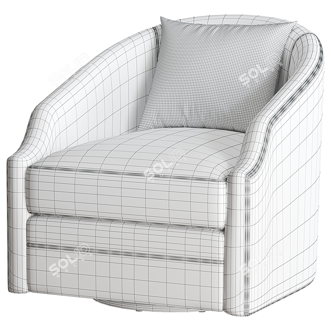 Sleek Swivel Gustav Chair 3D model image 4