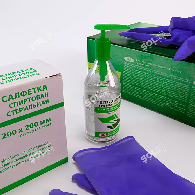 Complete COVID-19 Antiseptic Kit 3D model image 3