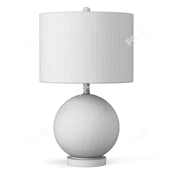 Capiz Seashell Sphere LED Lamp 3D model image 2