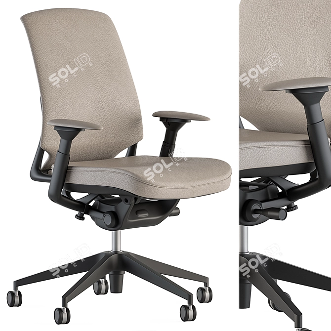 Modern Office Chair Set 19 3D model image 2