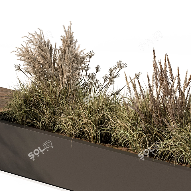 Cityscape Bench and Garden Set 3D model image 4