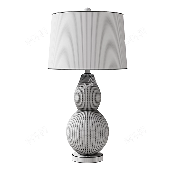 Elegant Cream Ceramic Table Lamp 3D model image 2