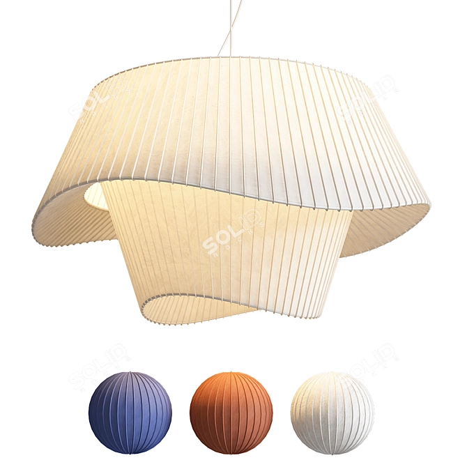 Modern Coco Suspension Light 3D model image 1