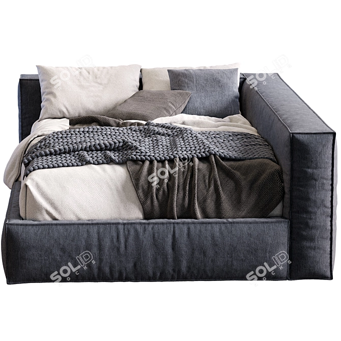 Modern Compact Boca Bed 3D model image 5