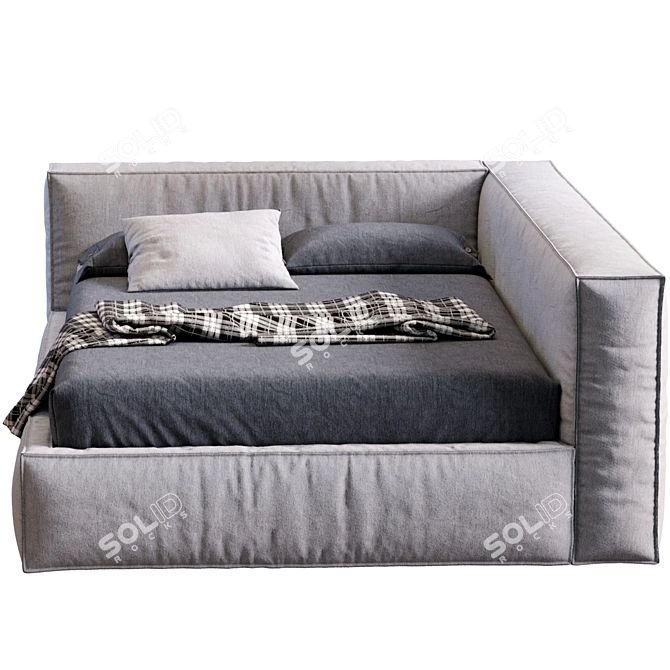 Modern Compact Boca Bed 3D model image 6