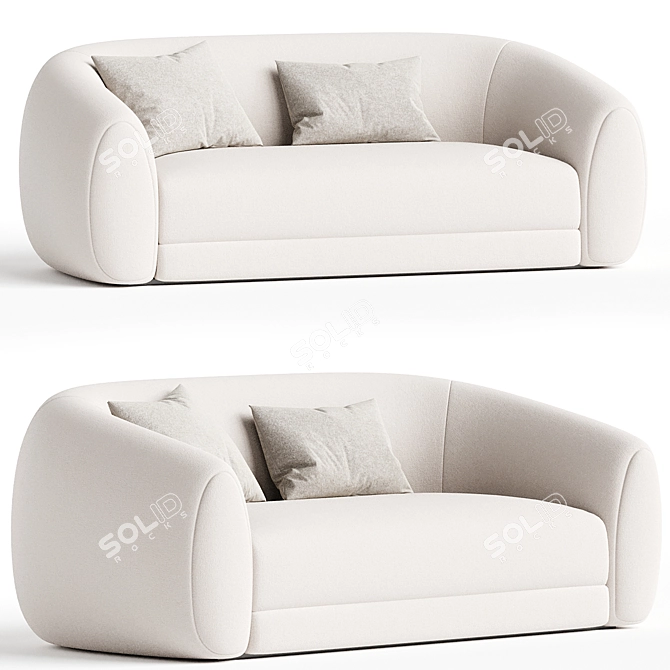 Modern Elegance Barnabas Sofa 3D model image 1