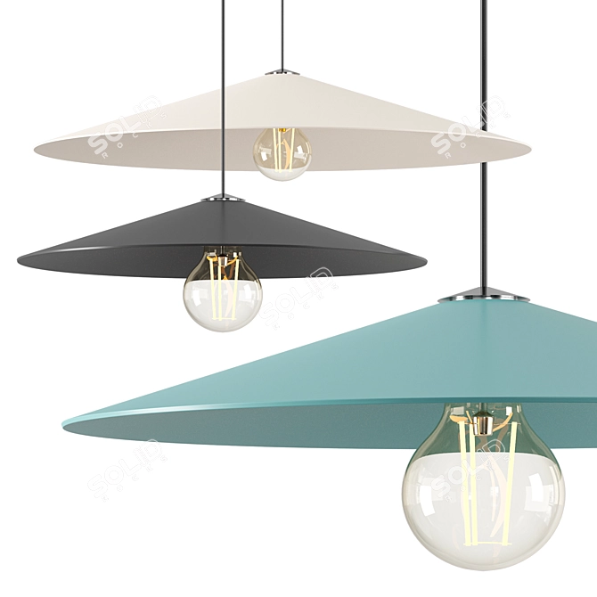 Versatile Cone Pendant Light 3D model image 1