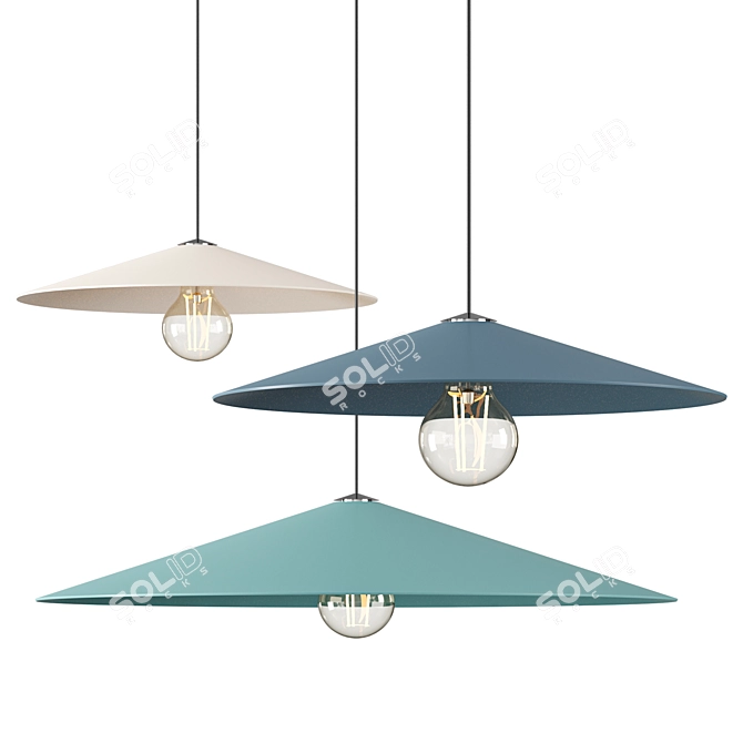 Versatile Cone Pendant Light 3D model image 3