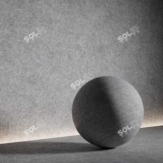 Seamless 4 PBR Stone Material 3D model image 1