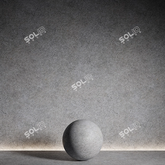 Seamless 4 PBR Stone Material 3D model image 3