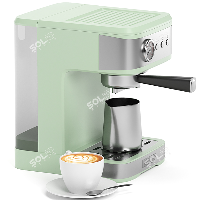 Stylish Espresso Maker, 3-in-1 3D model image 3