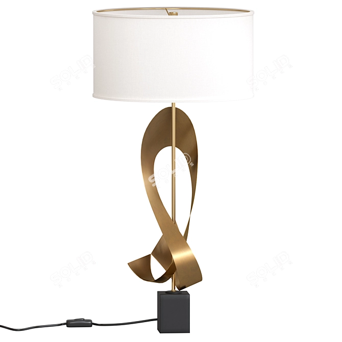 Sculptural Ribbon Buffet Lamp 3D model image 1