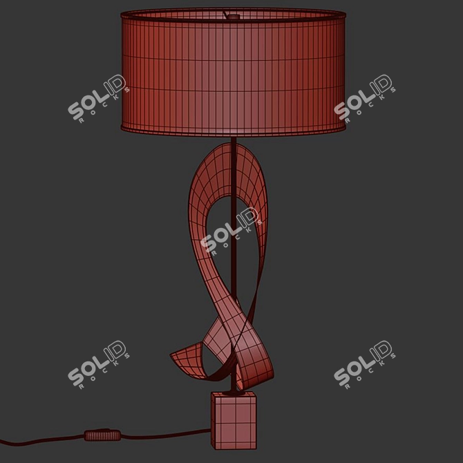 Sculptural Ribbon Buffet Lamp 3D model image 4