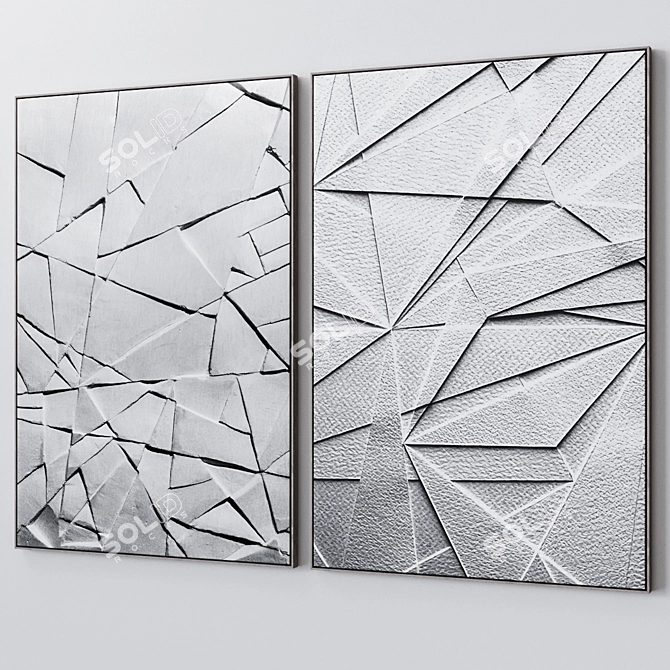 Large Wall Art Set 2038 3D model image 2