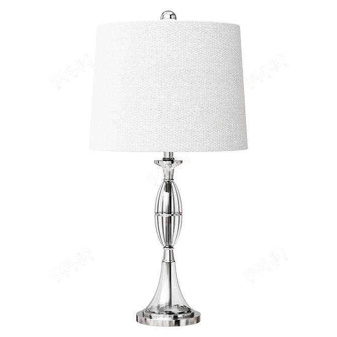 Elegant Crystal Table Lamp Set 3D model image 1