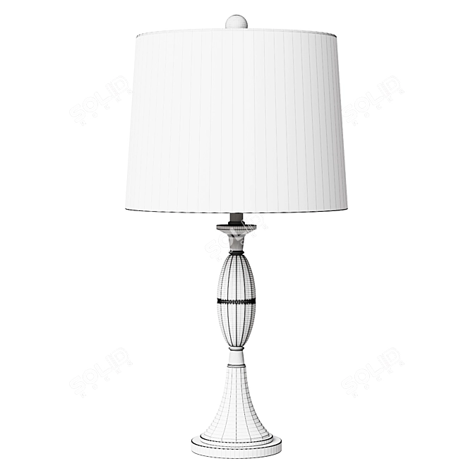 Elegant Crystal Table Lamp Set 3D model image 2