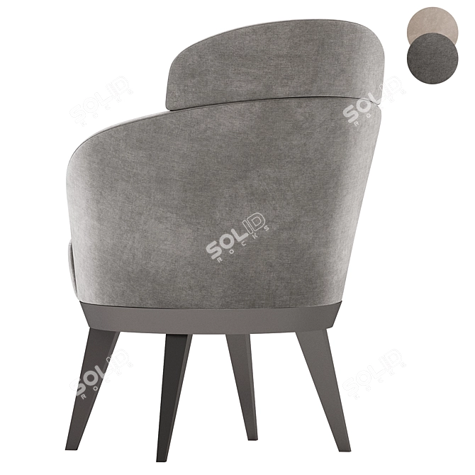 Modern Swivel Armchair with Style 3D model image 3