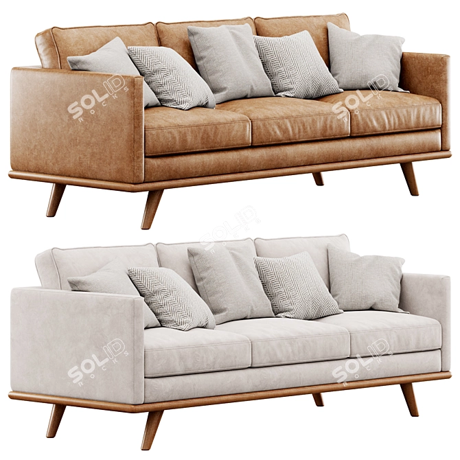 Luxury Comfort Nolita Sofa 3D model image 1