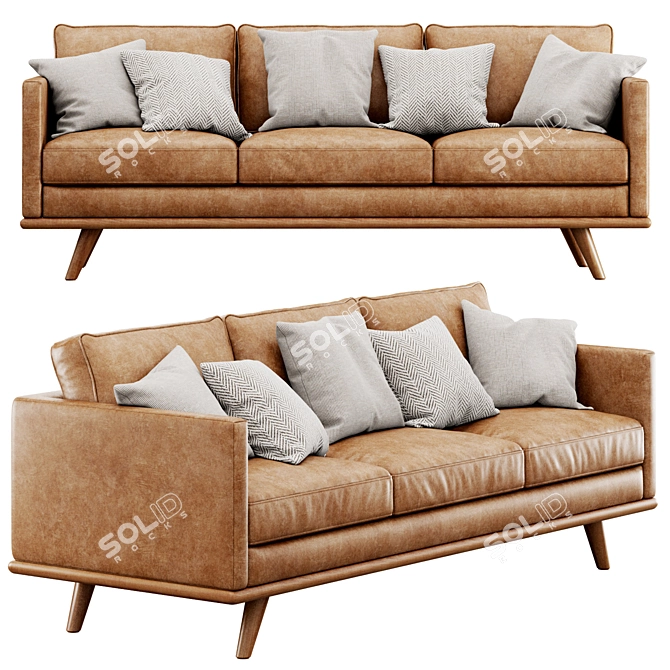 Luxury Comfort Nolita Sofa 3D model image 3