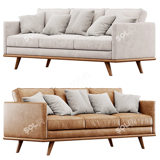 Luxury Comfort Nolita Sofa 3D model image 4