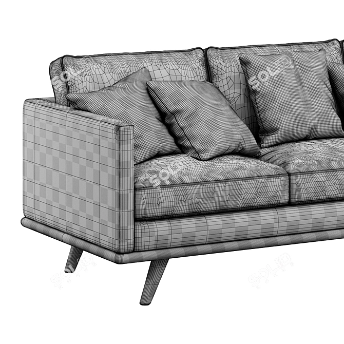 Luxury Comfort Nolita Sofa 3D model image 5