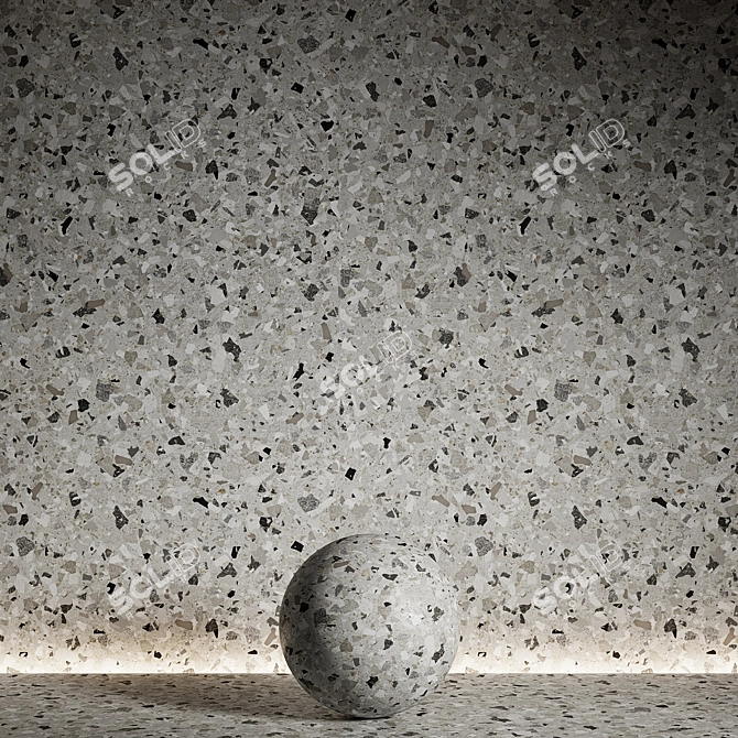 Seamless PBR Terrazzo Material 3D model image 3