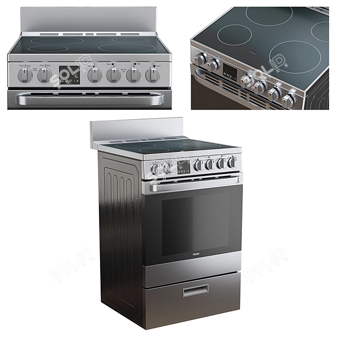 Haier 4-Piece Appliance Set 3D model image 3