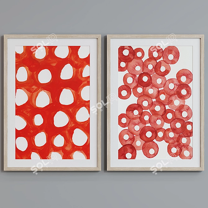 Minimalist Abstract Picture Frame Set 3D model image 5