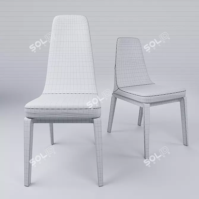 Giorgetti Ala Chair Pair Weaves 3D model image 4