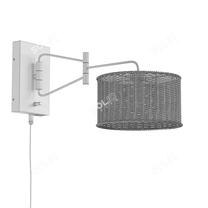 Rattan Wall Sconce by Safavieh 3D model image 4