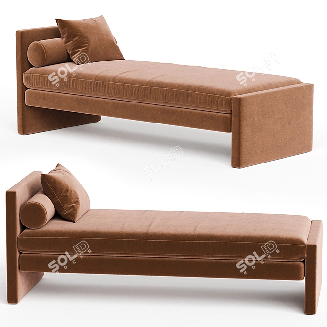  Modern Segment Daybed - Convertible Comfort 3D model image 1