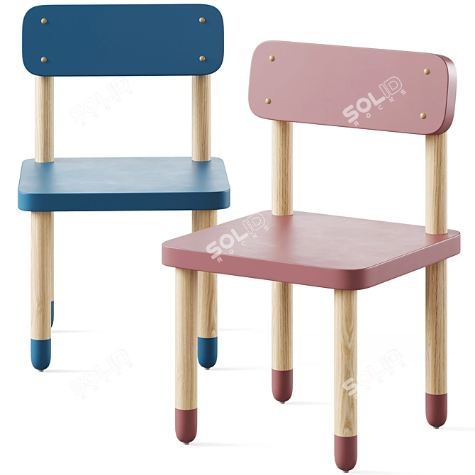 Flexa Kids Furniture Set 3D model image 3
