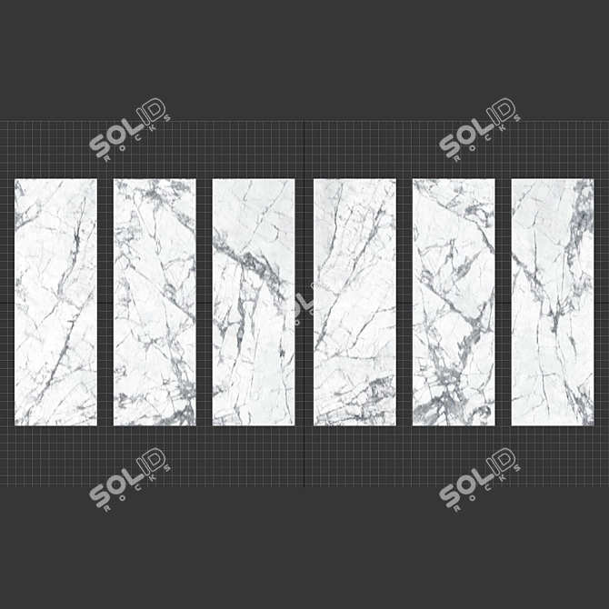 Invisible White Laminam 3000x1000 mm 3D model image 3