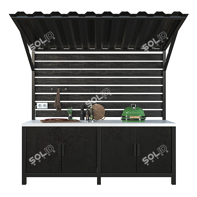 Convertible Summer Kitchen Furniture 3D model image 2