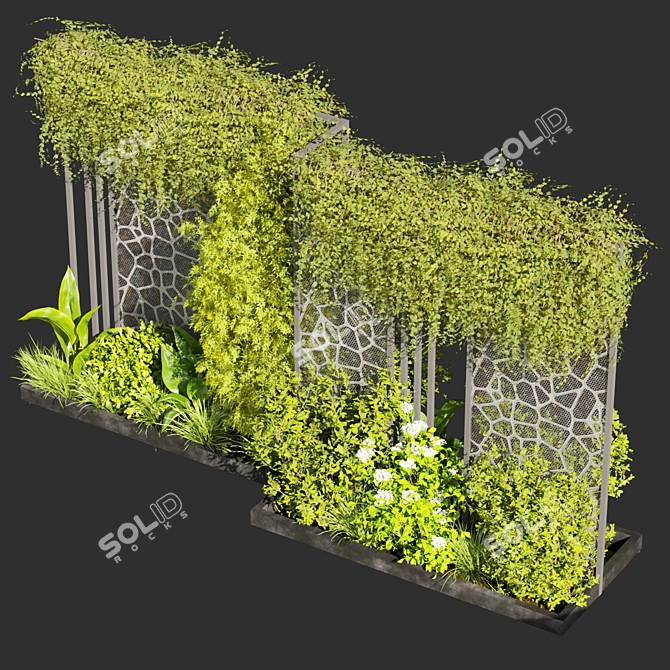 Urban Leaf Ivy Bush Collection 3D model image 3